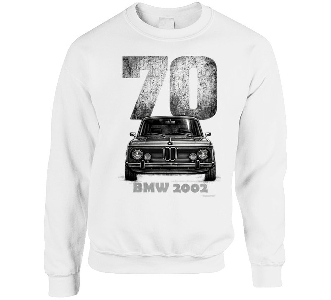 Vintage 1970 BMW 2002 retro car sweatshirt design