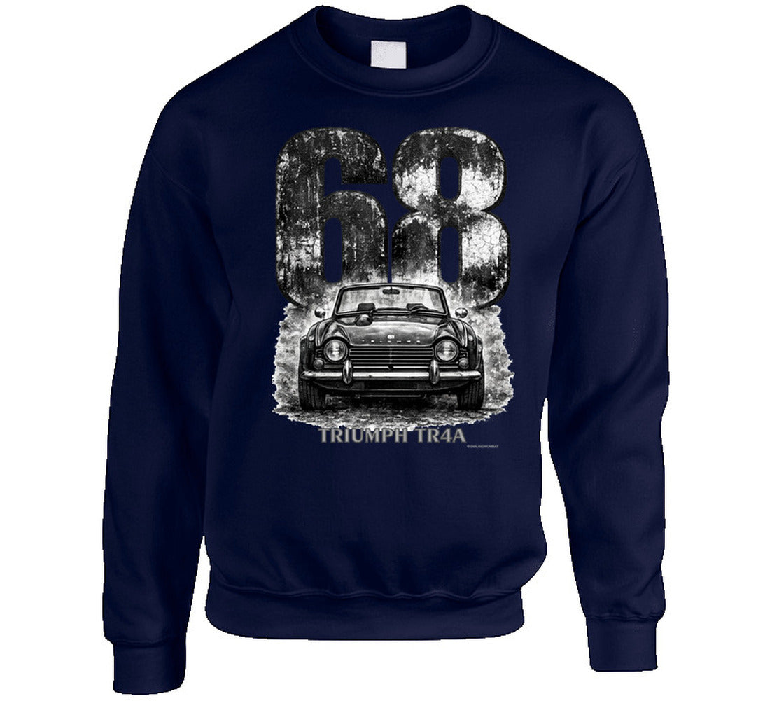 1968 Triumph TR4A retro British roadster sweatshirt design