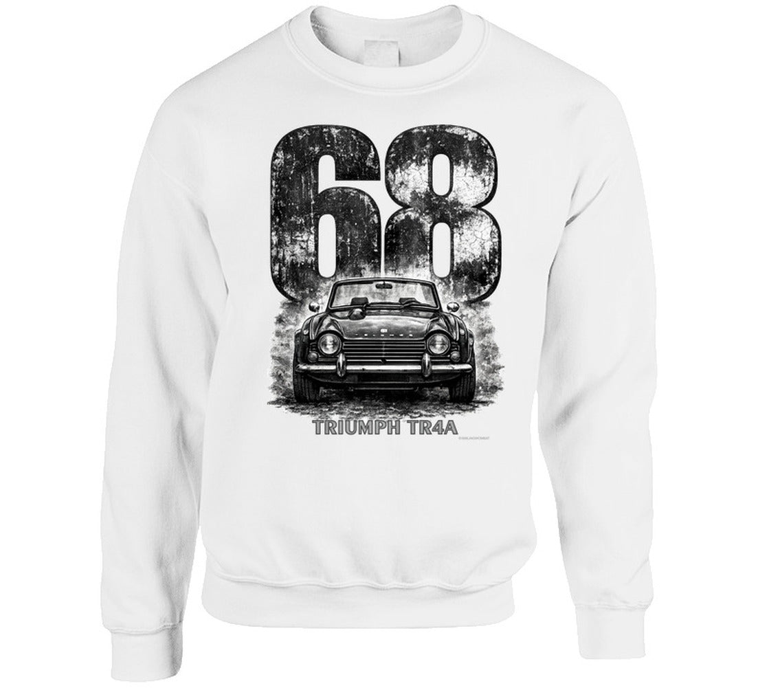 1968 Triumph TR4A retro British roadster sweatshirt design