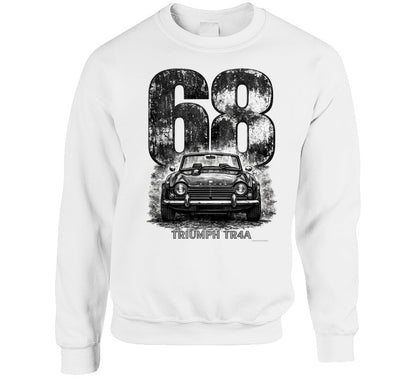 1968 Triumph TR4A retro British roadster sweatshirt design