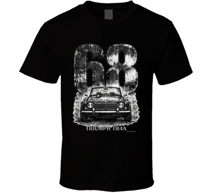 1968 Triumph TR4A vintage car graphic T‑shirt by Smiling Wombat