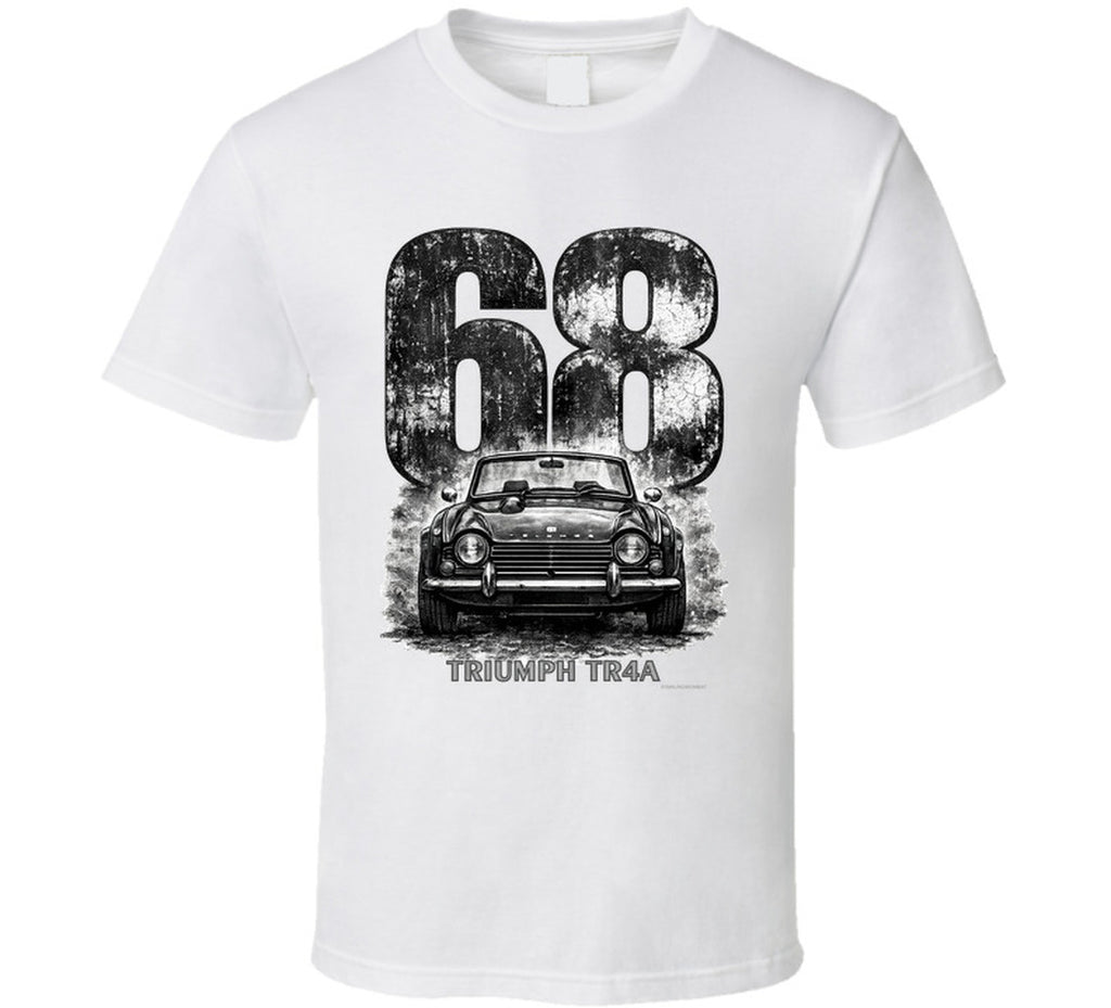 1968 Triumph TR4A vintage car graphic T‑shirt by Smiling Wombat