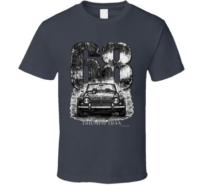 1968 Triumph TR4A vintage car graphic T‑shirt by Smiling Wombat
