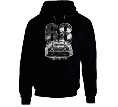 1968 Triumph TR4A classic car illustration hoodie by Smiling Wombat