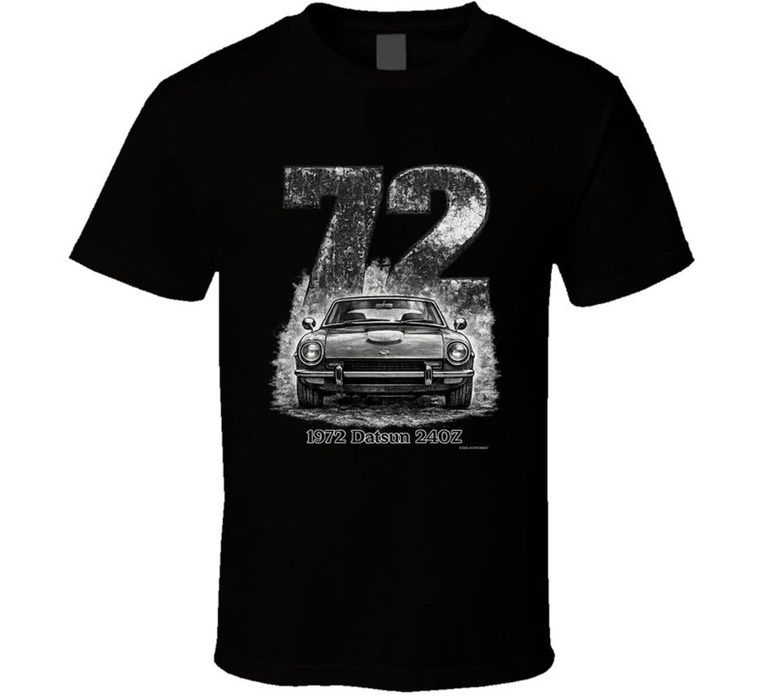 1972 Datsun 240Z vintage car T‑shirt by Smiling Wombat