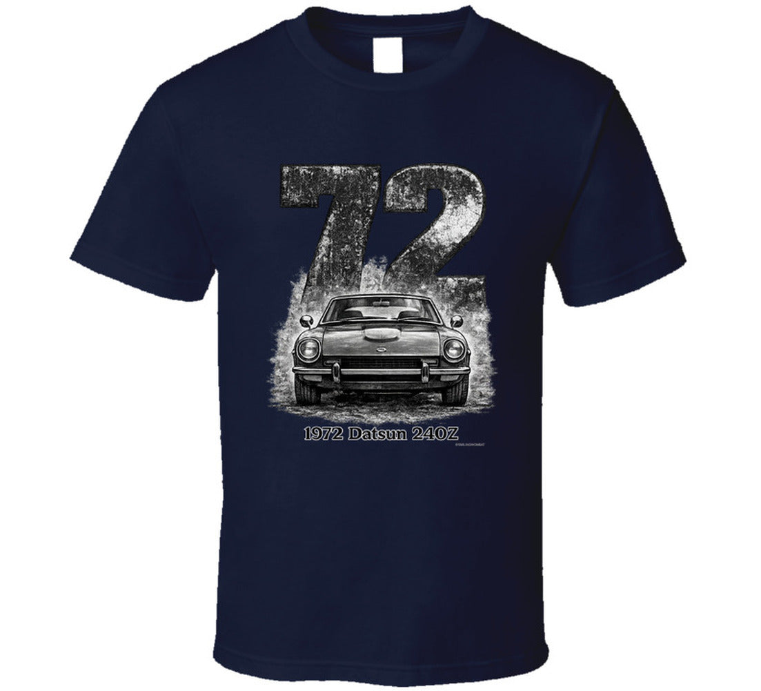 1972 Datsun 240Z vintage car T‑shirt by Smiling Wombat