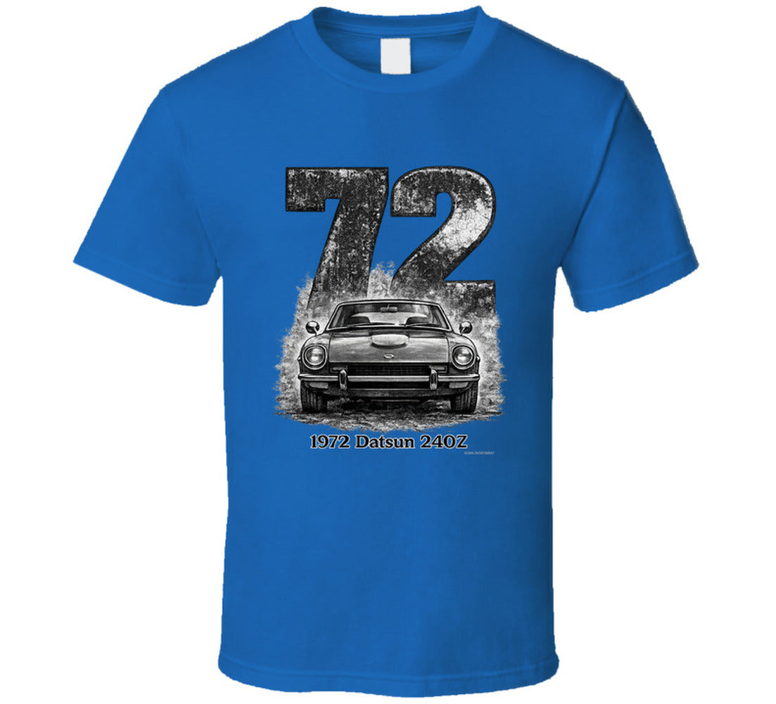 1972 Datsun 240Z vintage car T‑shirt by Smiling Wombat
