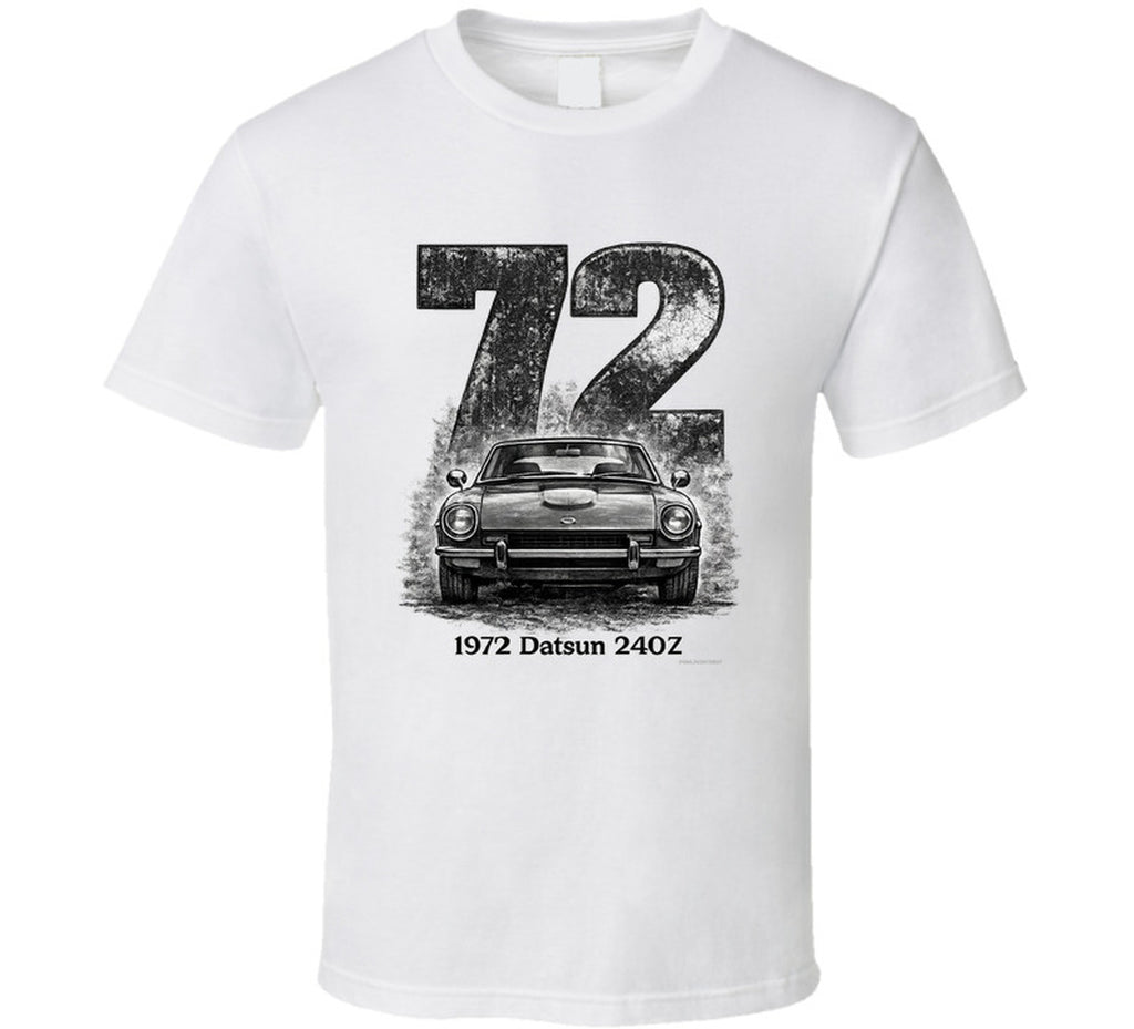 1972 Datsun 240Z vintage car T‑shirt by Smiling Wombat