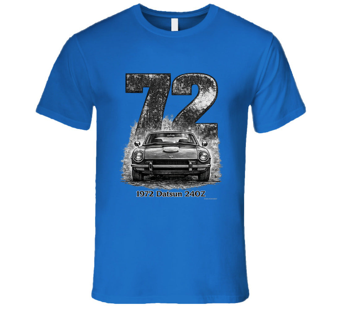 1972 Datsun 240Z vintage car T‑shirt by Smiling Wombat