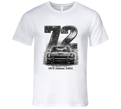 1972 Datsun 240Z vintage car T‑shirt by Smiling Wombat