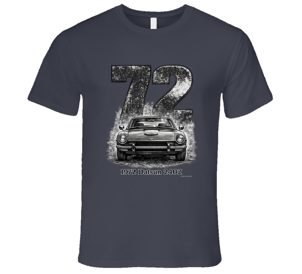 1972 Datsun 240Z vintage car T‑shirt by Smiling Wombat
