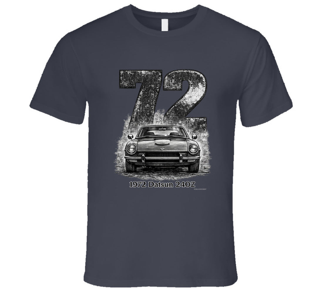 1972 Datsun 240Z vintage car T‑shirt by Smiling Wombat
