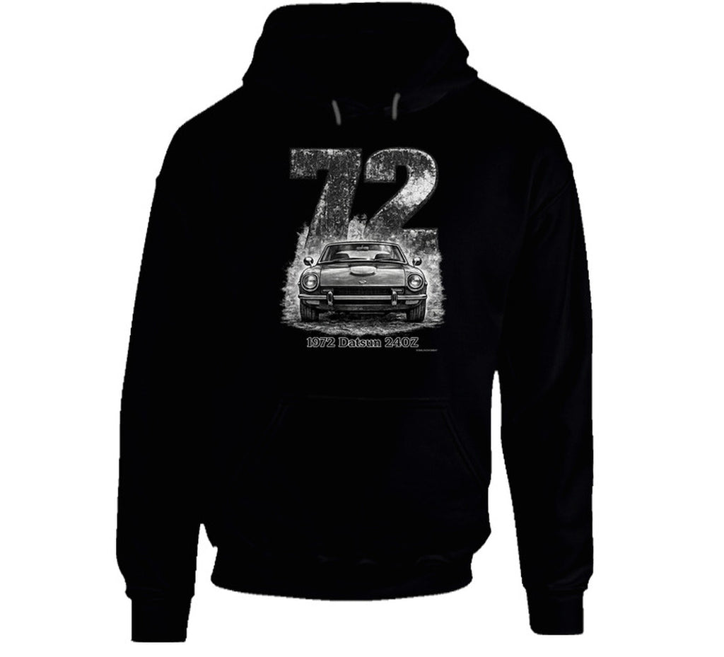 - Smiling Wombat 1972 Datsun 240Z classic car hoodie
