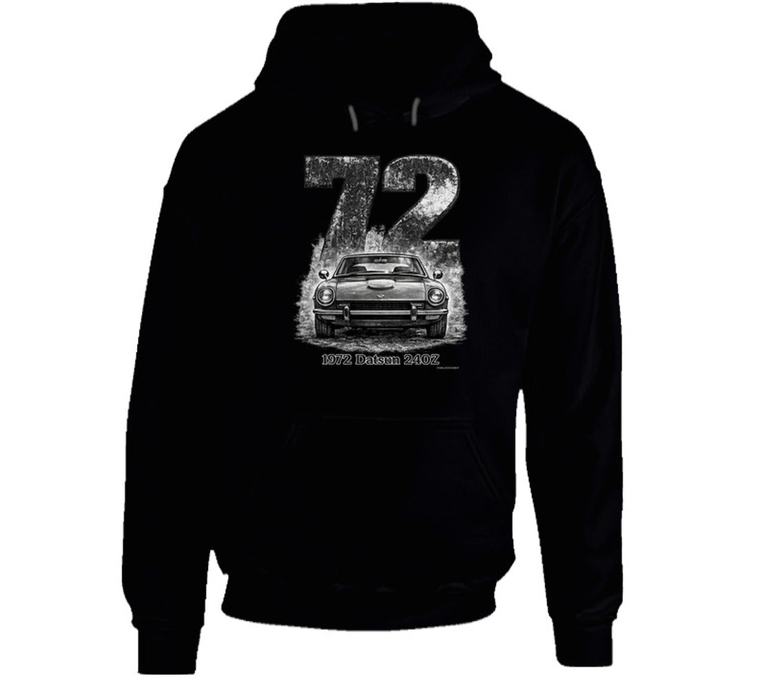 - Smiling Wombat 1972 Datsun 240Z classic car hoodie
