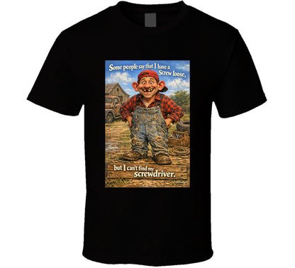 “Funny flannel man T-shirt – Smiling Wombat design”
