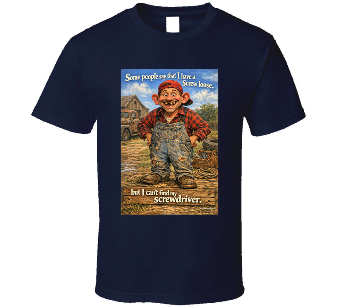 “Funny flannel man T-shirt – Smiling Wombat design”