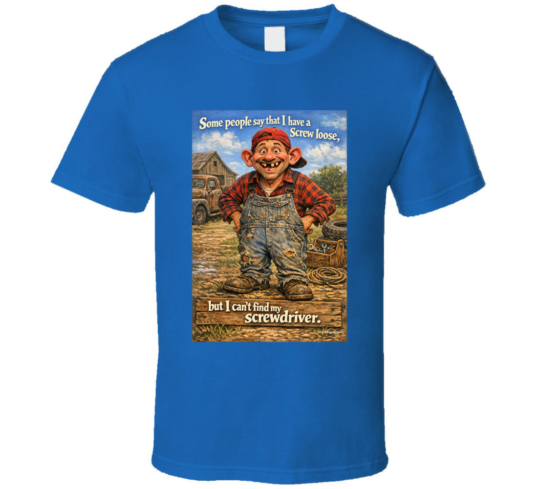 “Funny flannel man T-shirt – Smiling Wombat design”