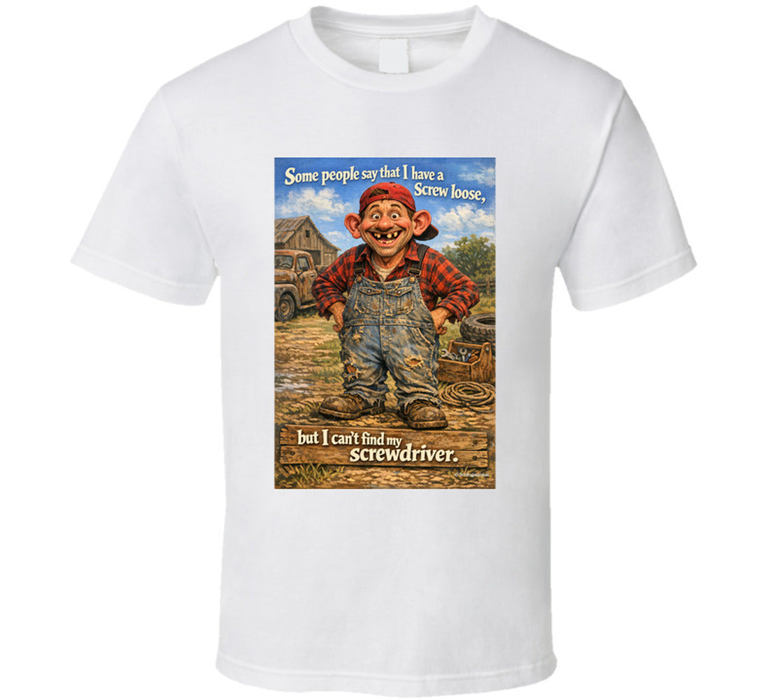 “Funny flannel man T-shirt – Smiling Wombat design”
