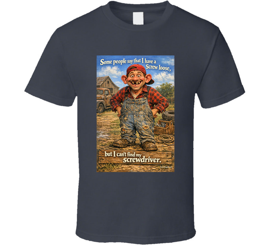 “Funny flannel man T-shirt – Smiling Wombat design”