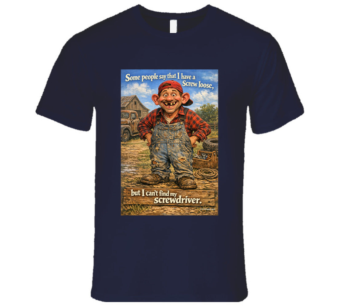 “Funny flannel man T-shirt – Smiling Wombat design”