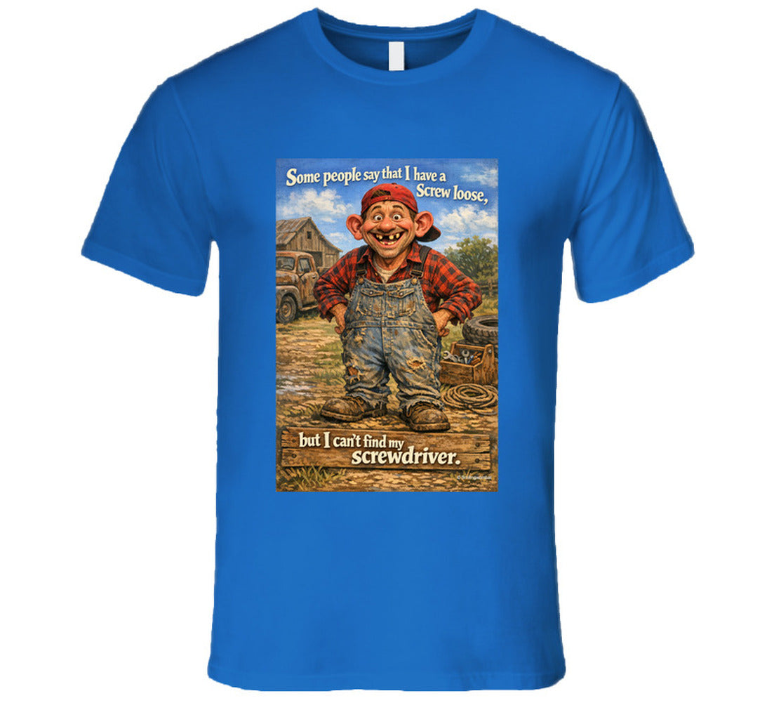 “Funny flannel man T-shirt – Smiling Wombat design”