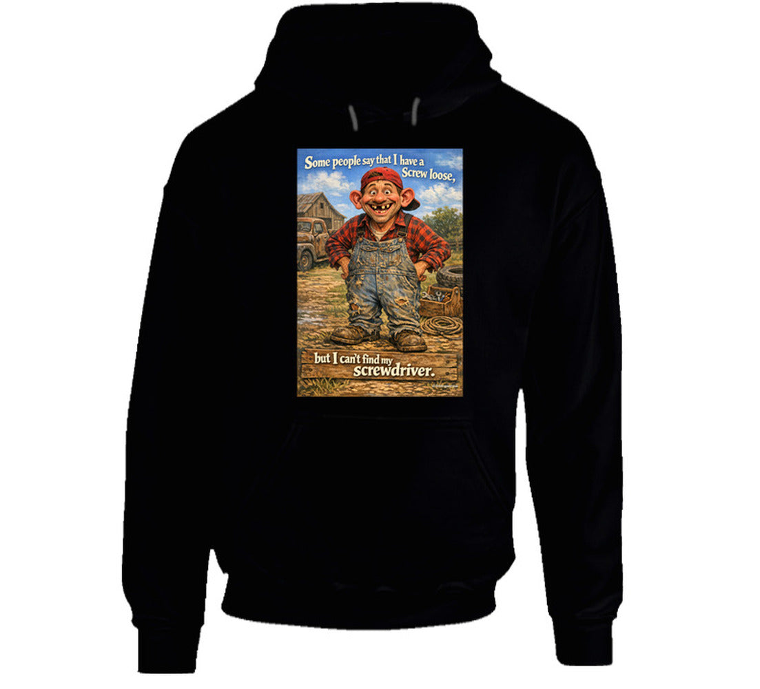 - “Goofy character hoodie with missing teeth – Smiling Wombat apparel”