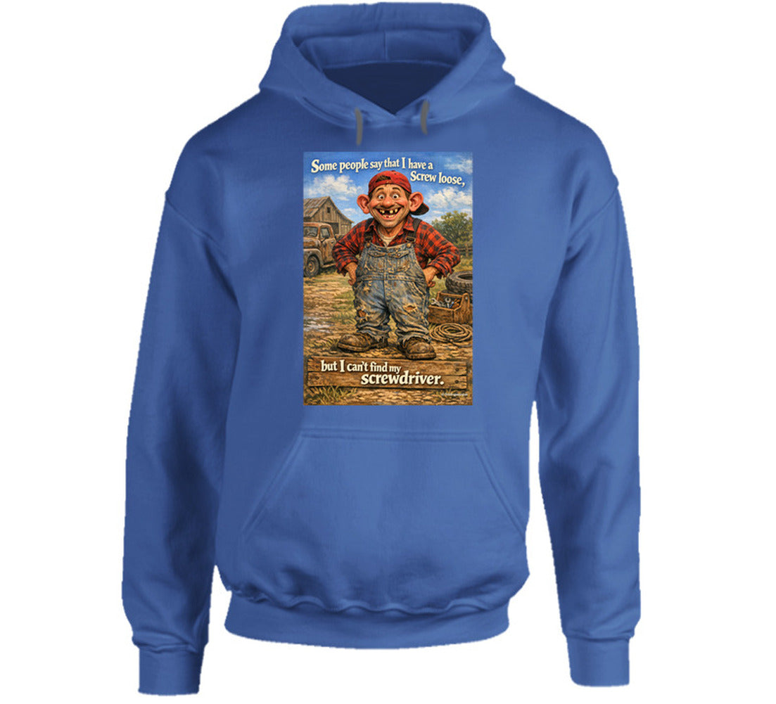 - “Goofy character hoodie with missing teeth – Smiling Wombat apparel”