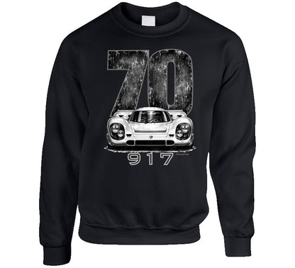 “Smiling Wombat 1970 Porsche 917 Racing Sweatshirt – Vintage Car Design”