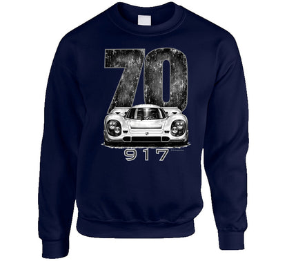 “Smiling Wombat 1970 Porsche 917 Racing Sweatshirt – Vintage Car Design”