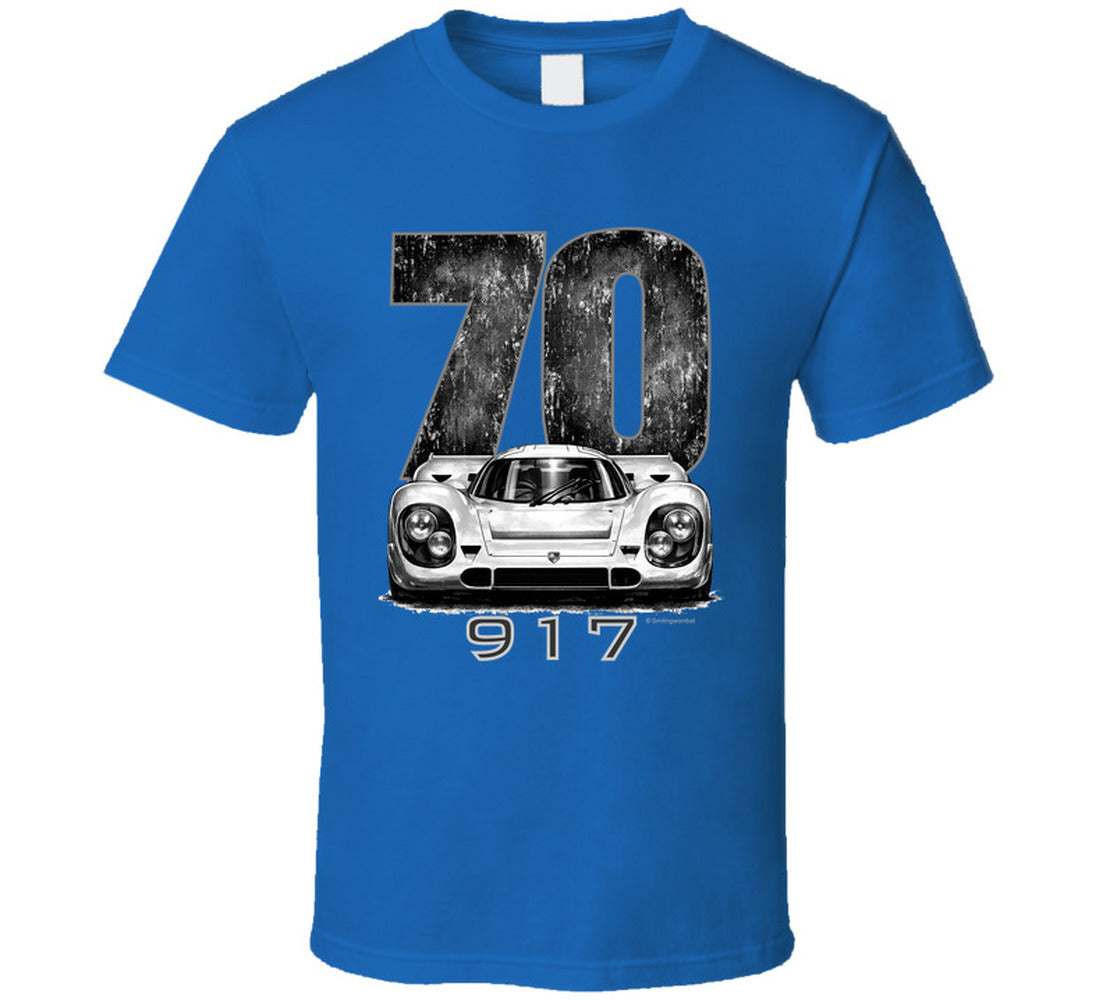 “1970 Porsche 917 Le Mans Winner Graphic T‑Shirt by Smiling Wombat”
