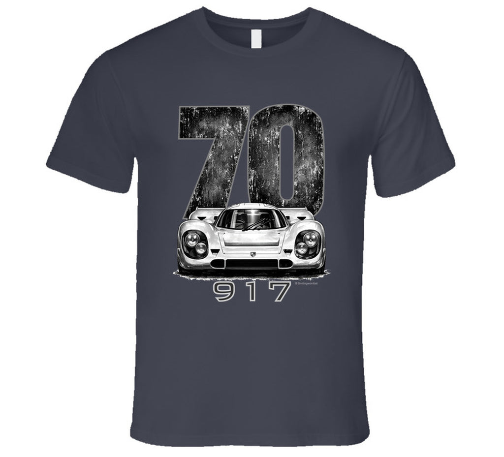 “1970 Porsche 917 Le Mans Winner Graphic T‑Shirt by Smiling Wombat”