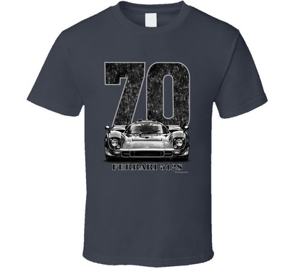 “1970 Ferrari 512S vintage racing T‑shirt by Smiling Wombat”