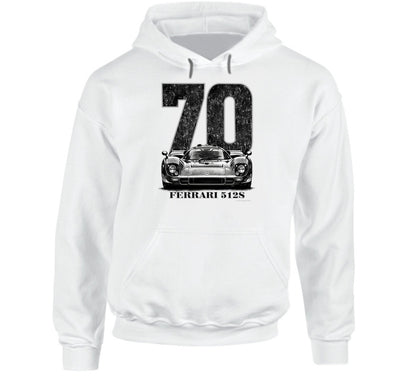 “1970 Ferrari 512S classic motorsport hoodie with Smiling Wombat humor”