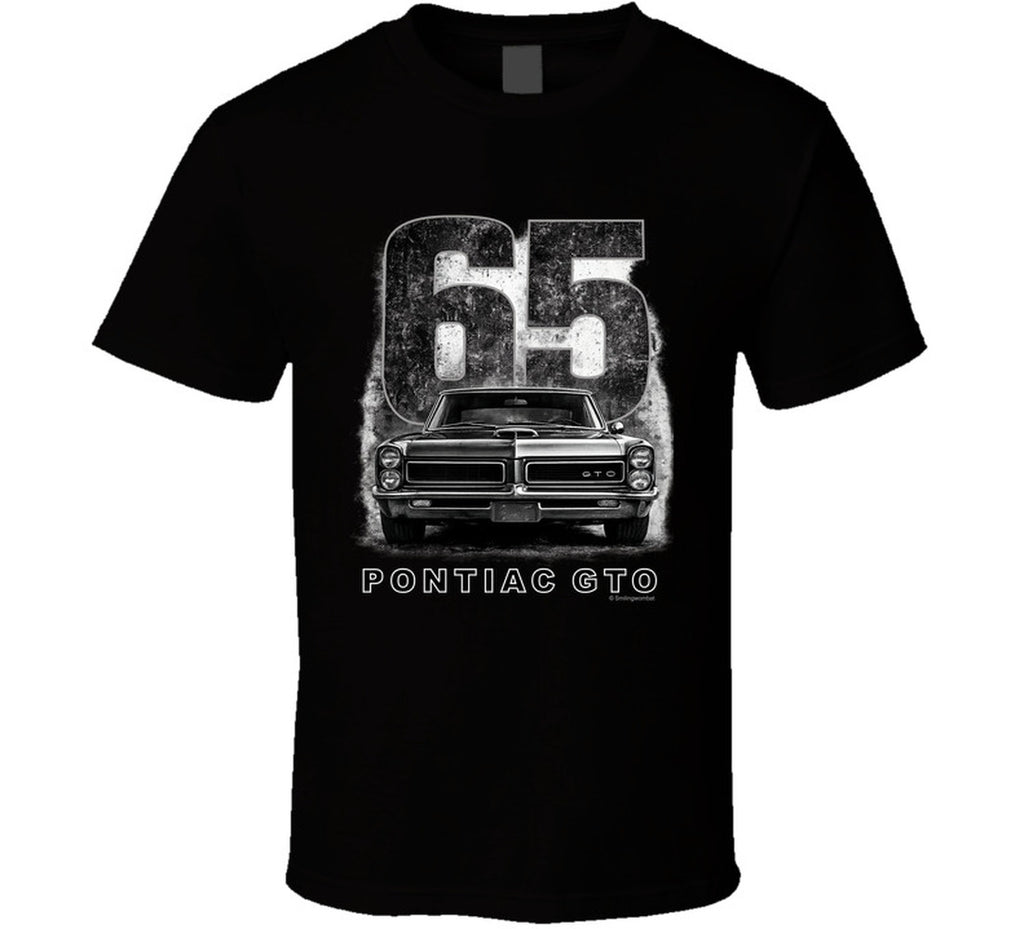 “1965 Pontiac GTO classic muscle car graphic T‑shirt by Smiling Wombat”