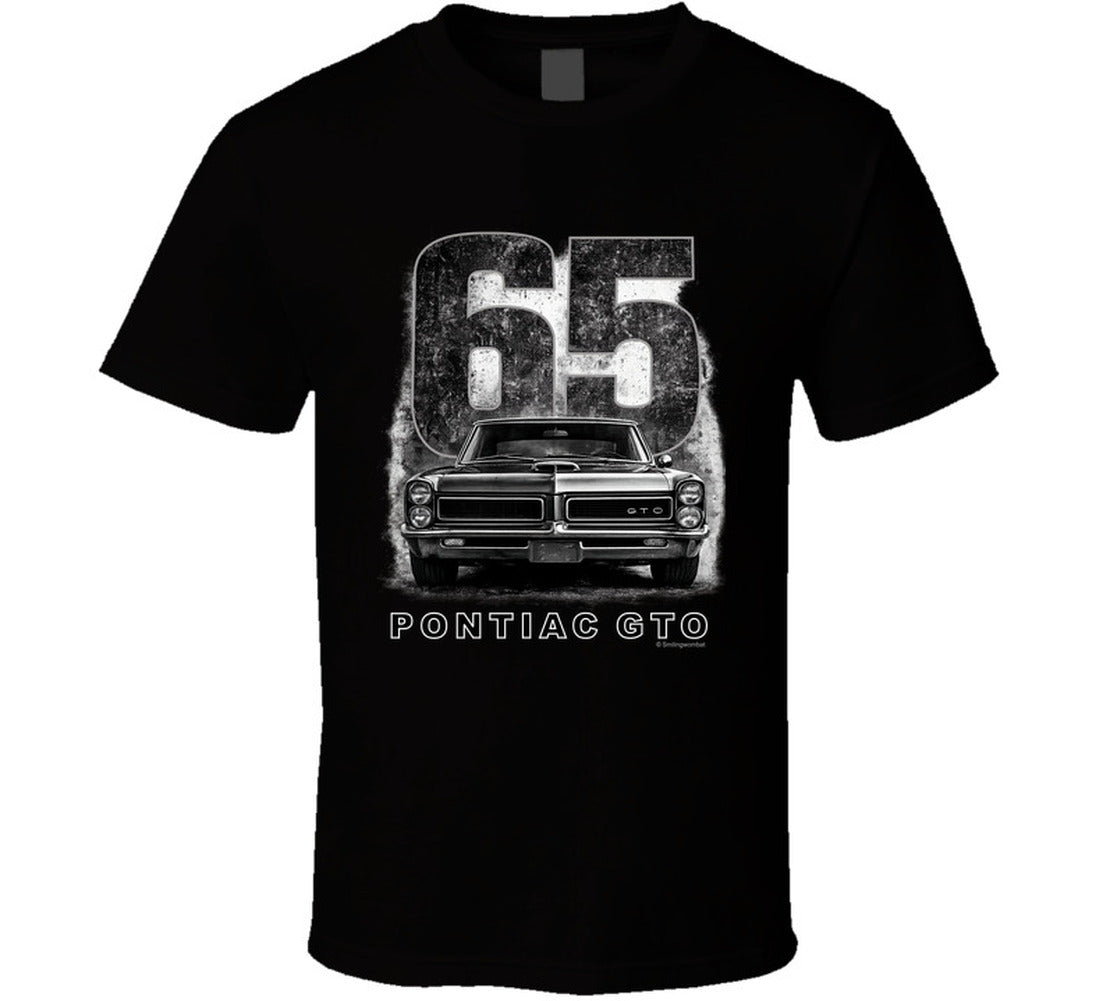 “1965 Pontiac GTO classic muscle car graphic T‑shirt by Smiling Wombat”