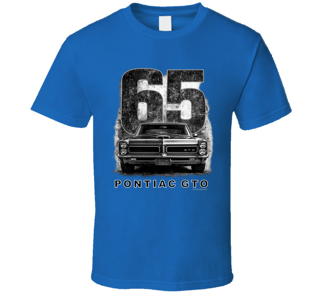 “1965 Pontiac GTO classic muscle car graphic T‑shirt by Smiling Wombat”