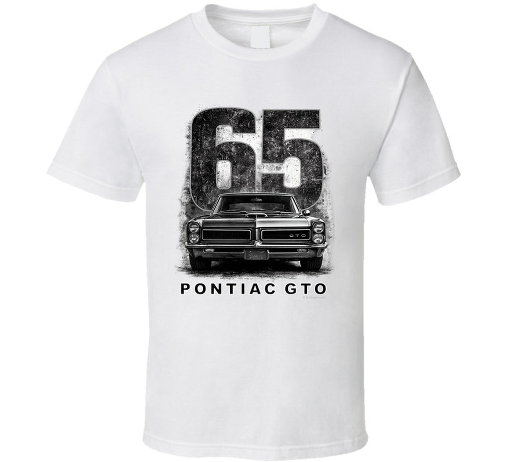 “1965 Pontiac GTO classic muscle car graphic T‑shirt by Smiling Wombat”