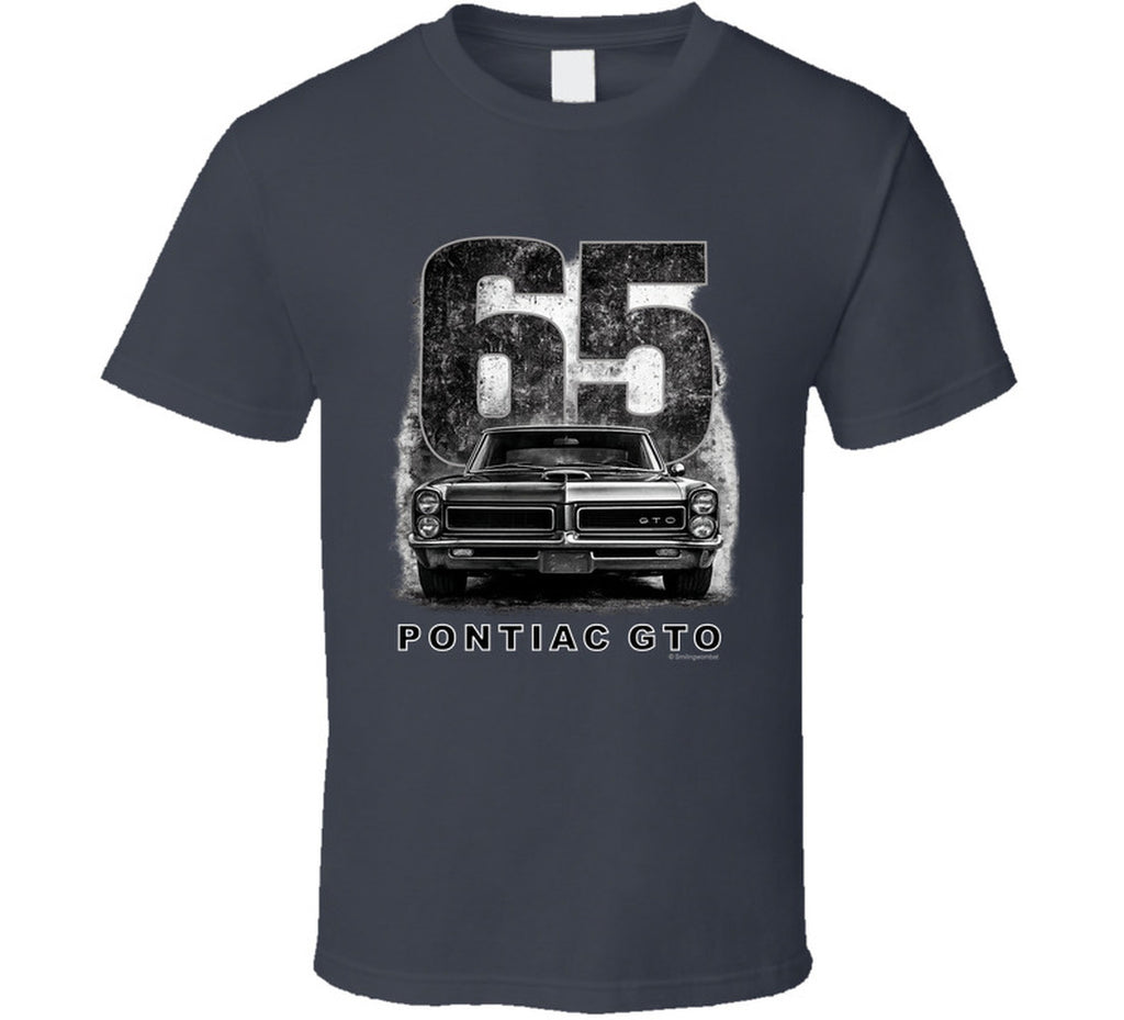 “1965 Pontiac GTO classic muscle car graphic T‑shirt by Smiling Wombat”