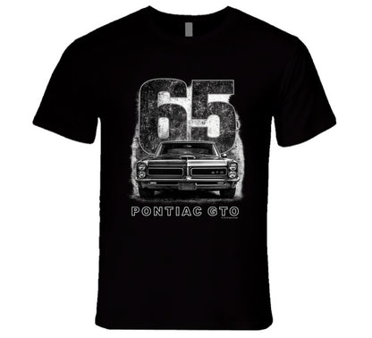 “1965 Pontiac GTO classic muscle car graphic T‑shirt by Smiling Wombat”