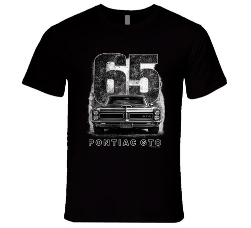 “1965 Pontiac GTO classic muscle car graphic T‑shirt by Smiling Wombat”