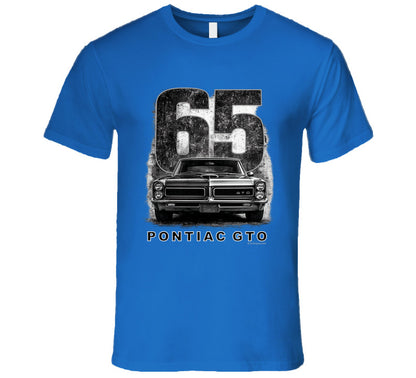 “1965 Pontiac GTO classic muscle car graphic T‑shirt by Smiling Wombat”