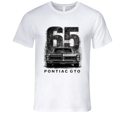 “1965 Pontiac GTO classic muscle car graphic T‑shirt by Smiling Wombat”