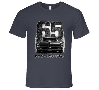 “1965 Pontiac GTO classic muscle car graphic T‑shirt by Smiling Wombat”