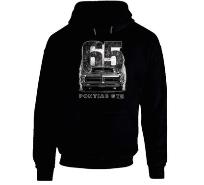 - “1965 Pontiac GTO vintage muscle car hoodie with Smiling Wombat humor”
