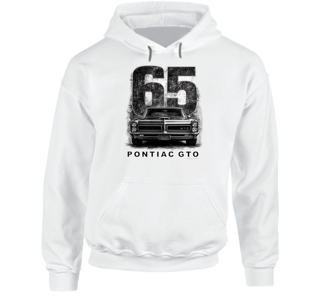 - “1965 Pontiac GTO vintage muscle car hoodie with Smiling Wombat humor”
