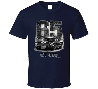 “1965 Shelby GT350 Mustang graphic T‑shirt by Smiling Wombat”