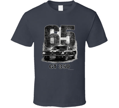 “1965 Shelby GT350 Mustang graphic T‑shirt by Smiling Wombat”