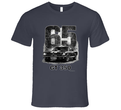 “1965 Shelby GT350 Mustang graphic T‑shirt by Smiling Wombat”