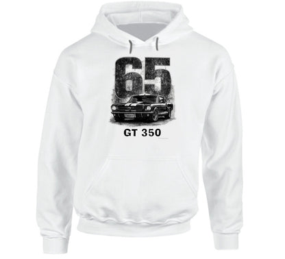 “1965 Shelby GT350 Mustang muscle car hoodie by Smiling Wombat”