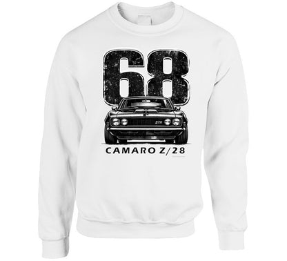 "1968 Camaro Z/28 sweatshirt with classic muscle car graphic"